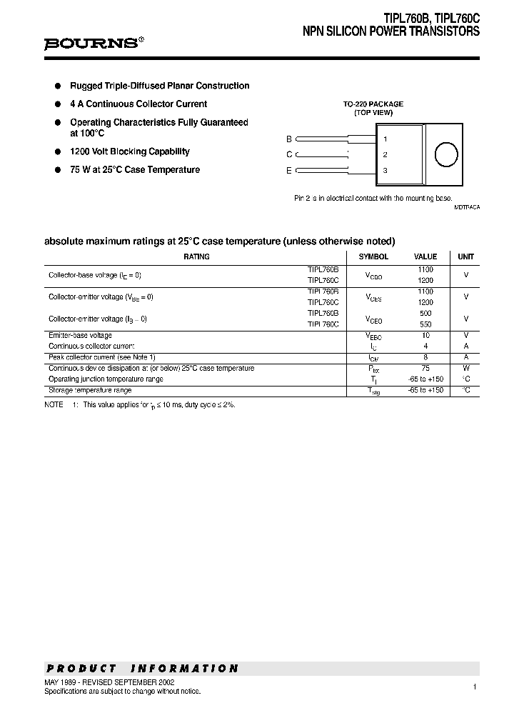 TIPL760B_8891815.PDF Datasheet