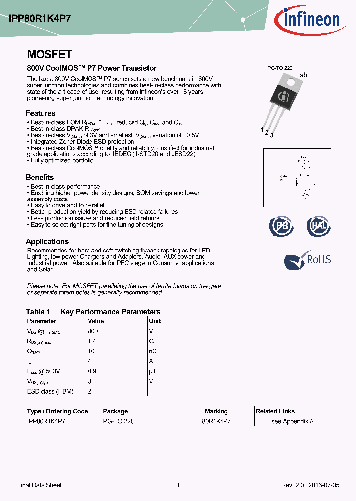 IPP80R1K4P7_8893479.PDF Datasheet