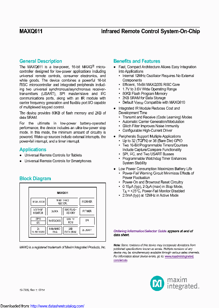 MAXQ611J-UEI_8894546.PDF Datasheet