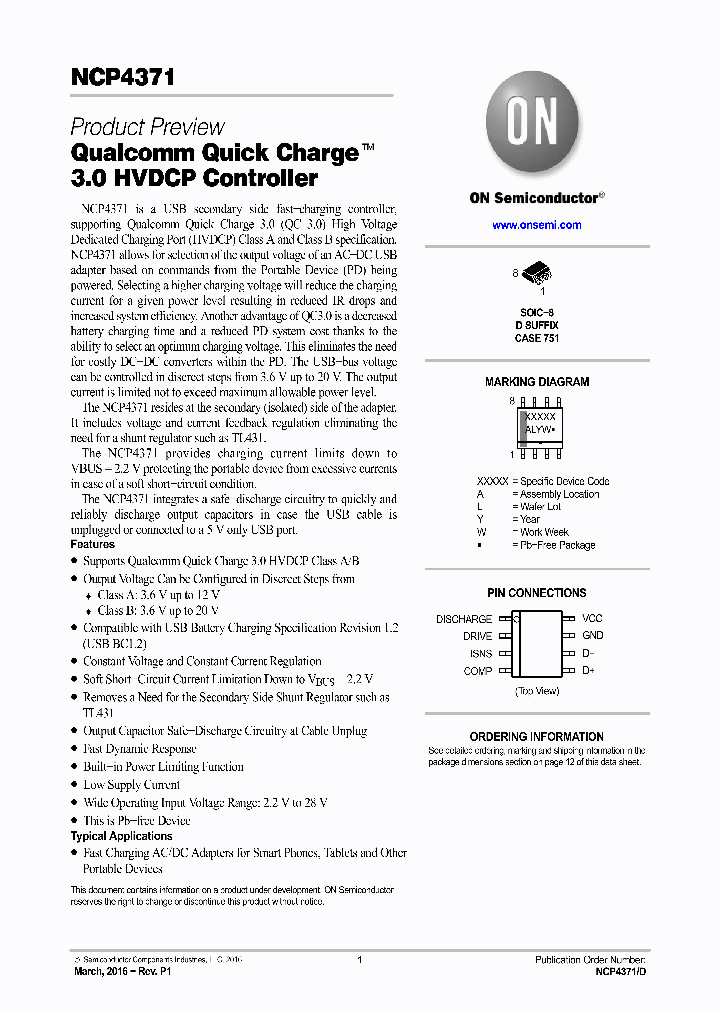 NCP4371AADDR2G_8895534.PDF Datasheet