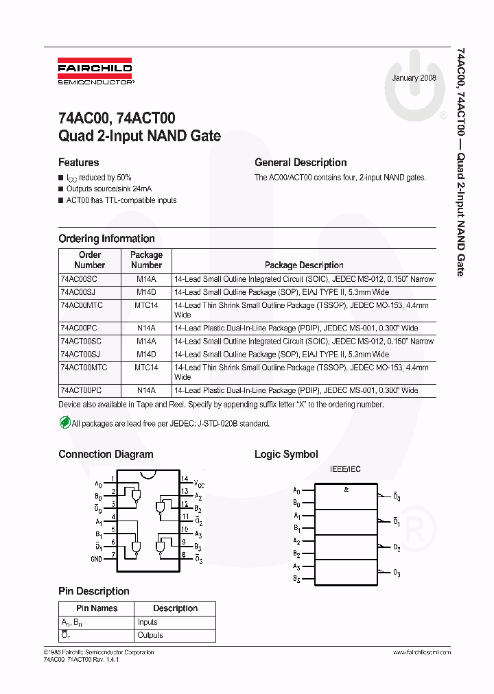 74AC00SCX_8898818.PDF Datasheet