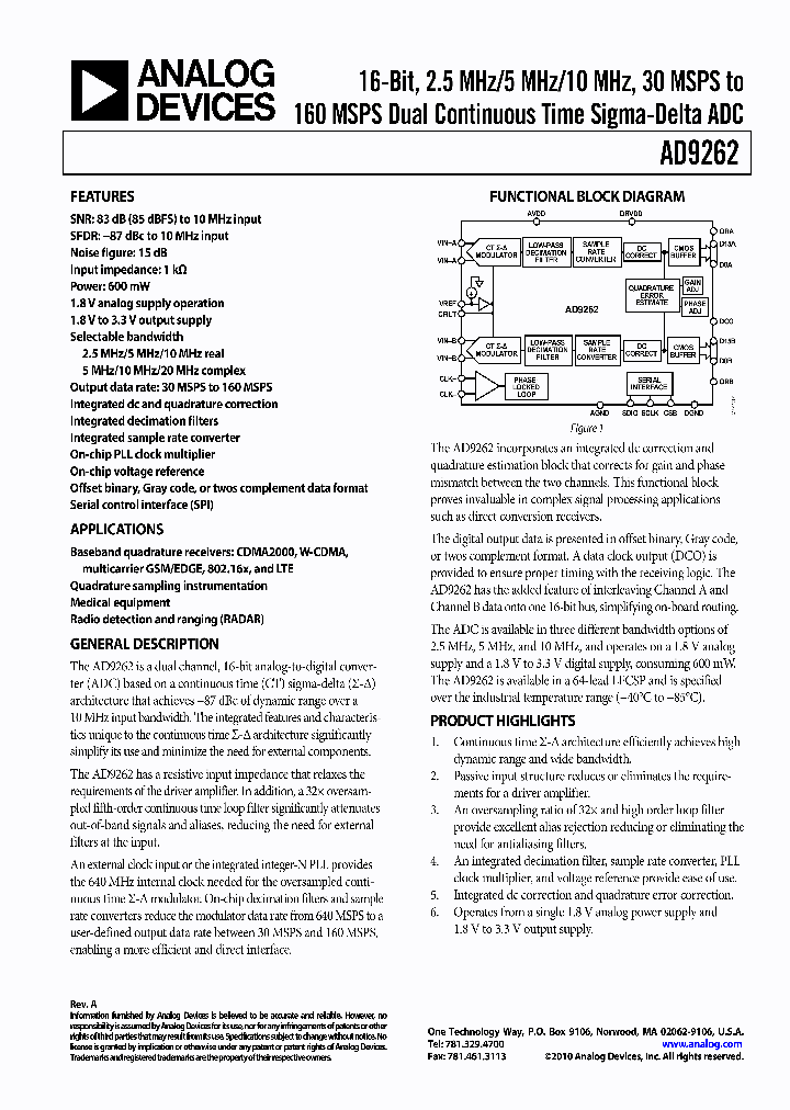 AD9262-5EBZ_8899579.PDF Datasheet