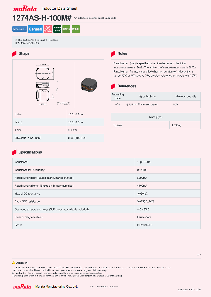 1274AS-H-100M_8901073.PDF Datasheet