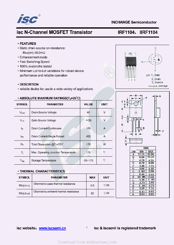 IRF1104_8910174.PDF Datasheet