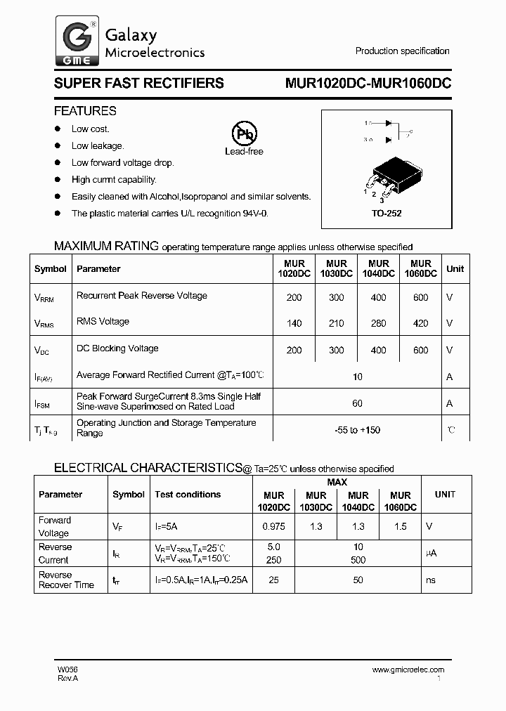 MUR1040DC_8913208.PDF Datasheet