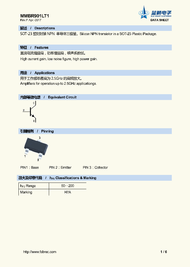 MMBR901LT1_8917268.PDF Datasheet