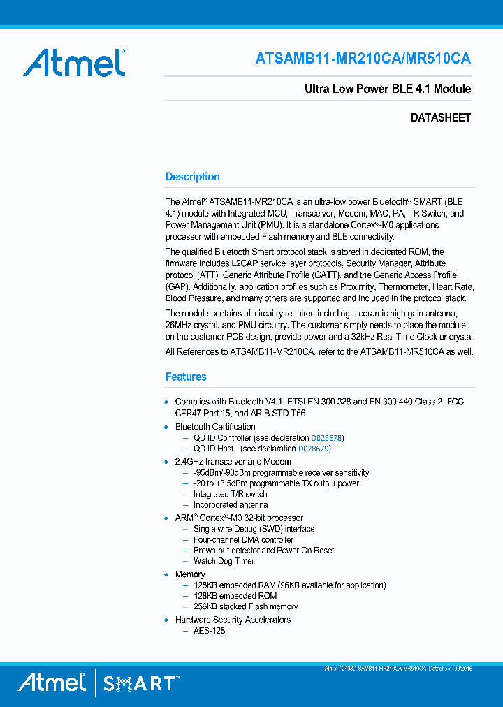 ATATSAMB11-MR210CA_8917923.PDF Datasheet