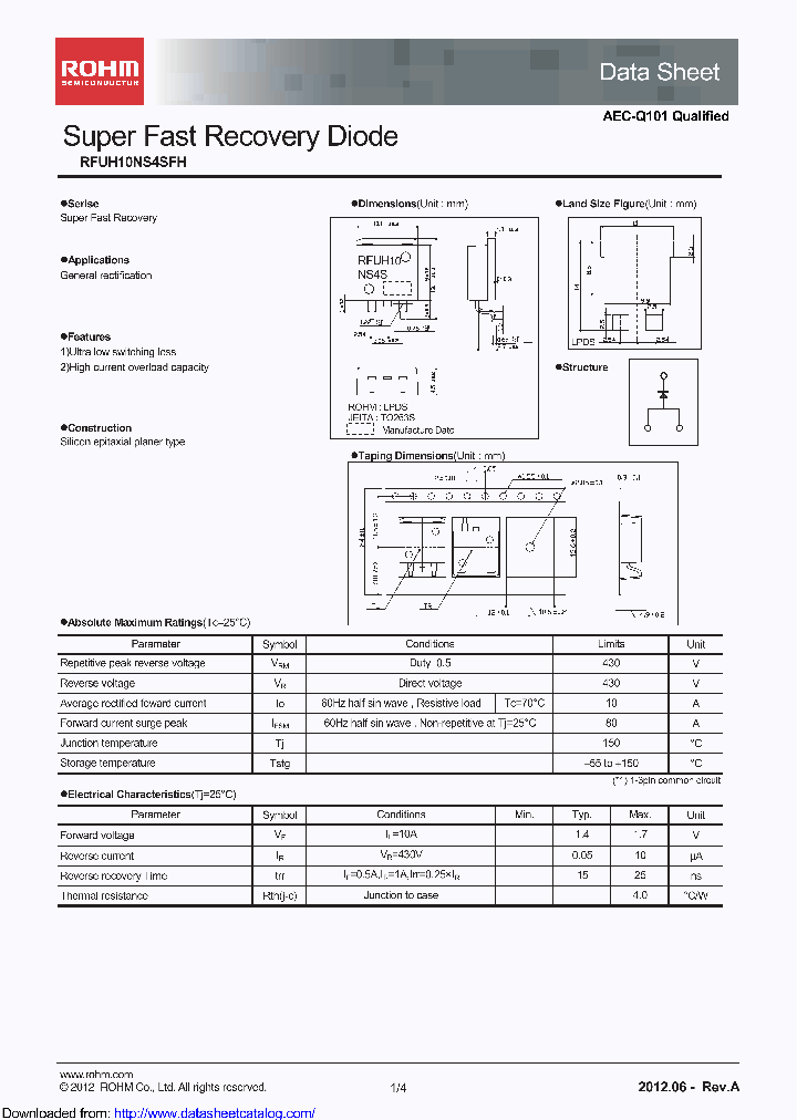 RFUH10NS4SFH_8919005.PDF Datasheet