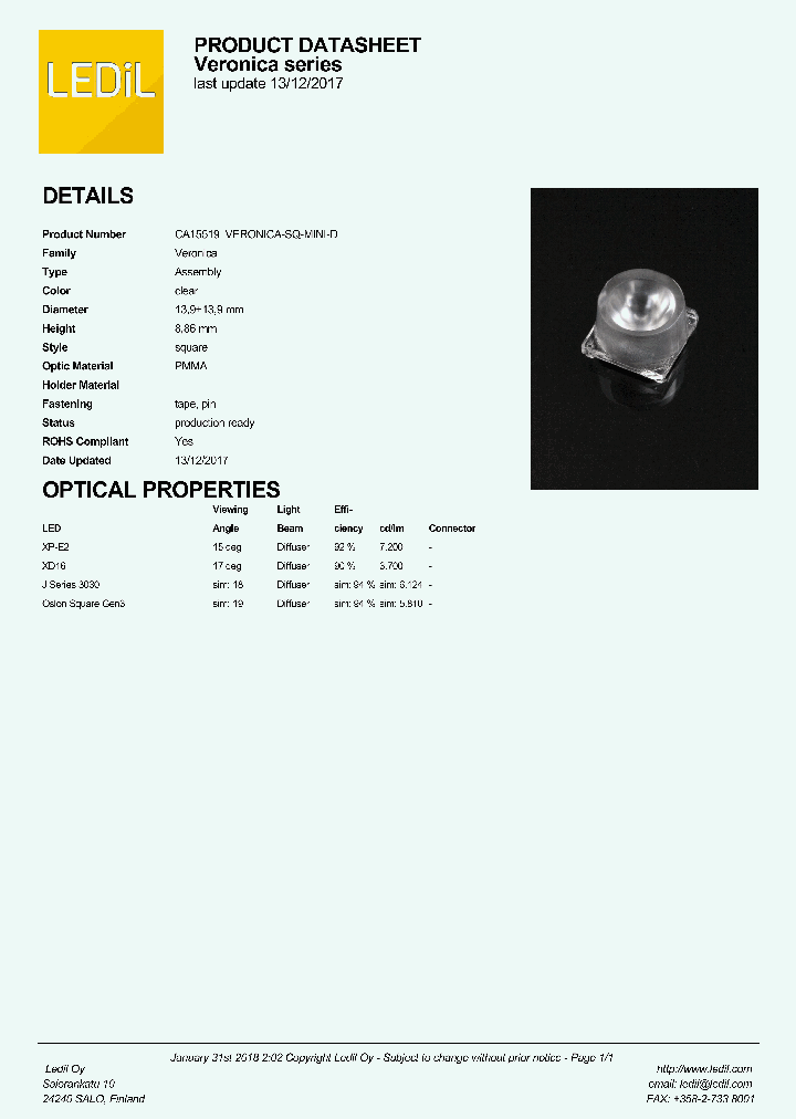 VERONICA-SQ-MINI-TAPE_8919519.PDF Datasheet