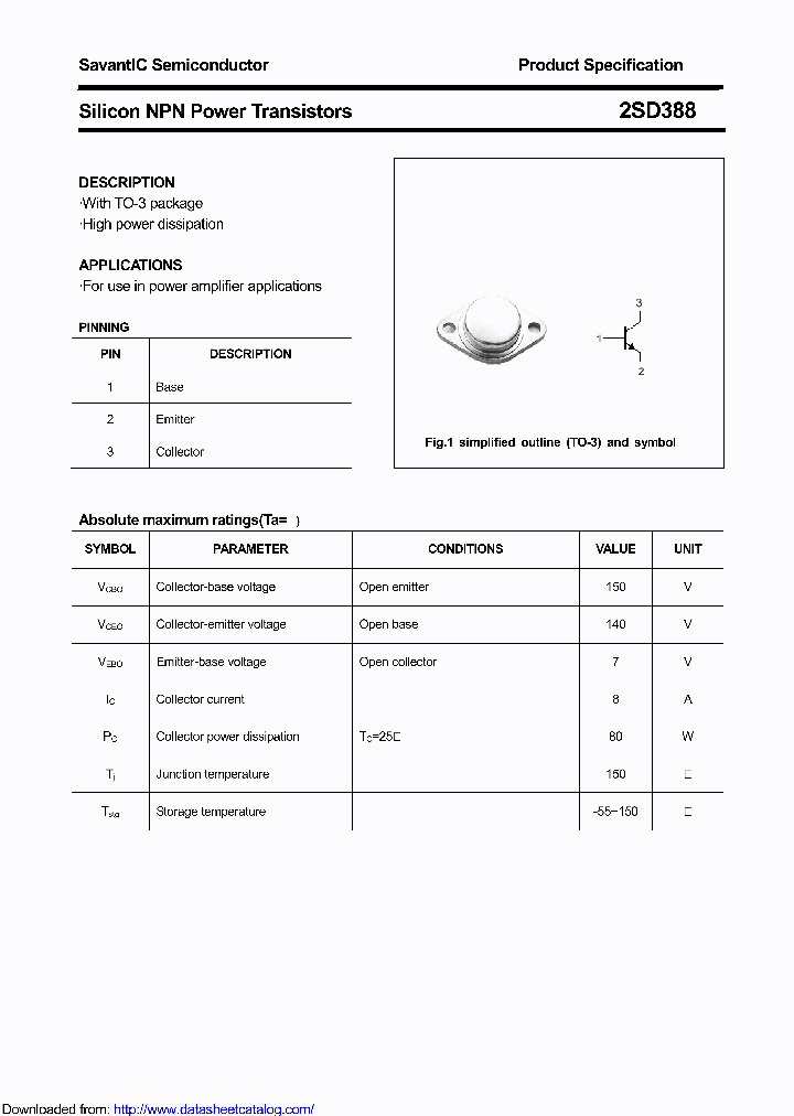 2SD388_8921974.PDF Datasheet