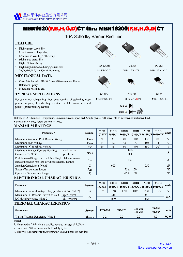 MBR1645CT_8925231.PDF Datasheet