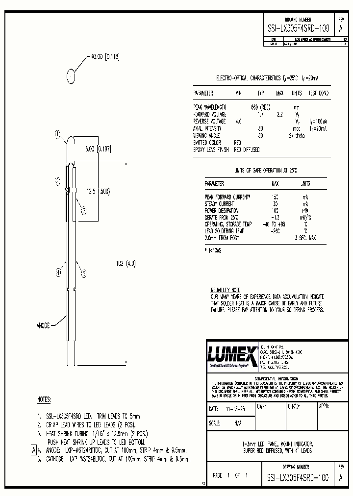 SSI-LX305F4SRD-100_8928376.PDF Datasheet