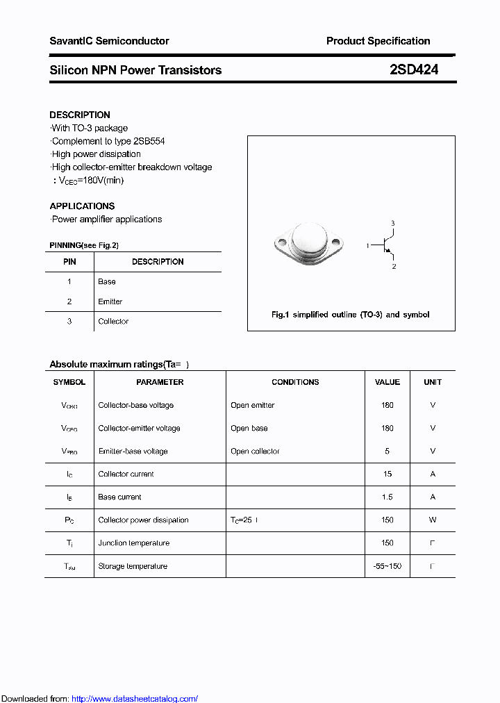 2SD424_8928548.PDF Datasheet