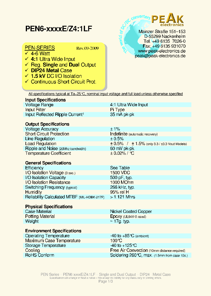 PEN6-2405E41LF_8933466.PDF Datasheet