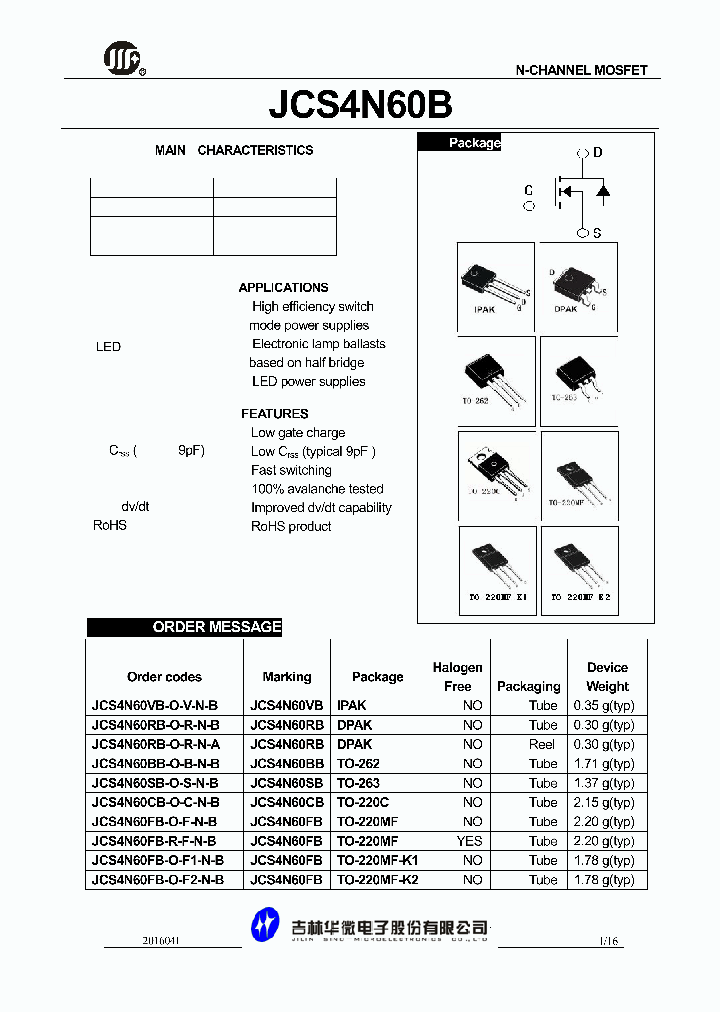 JCS4N60B_8935072.PDF Datasheet