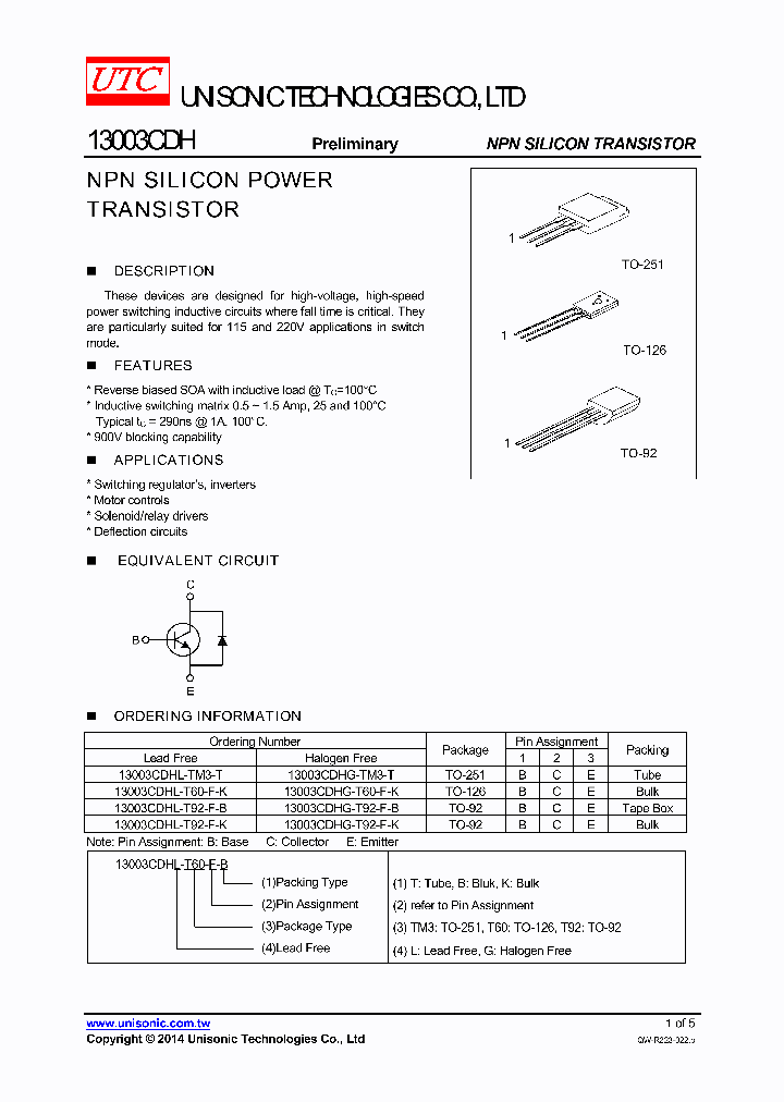 13003CDHG-T92-F-B_8939933.PDF Datasheet