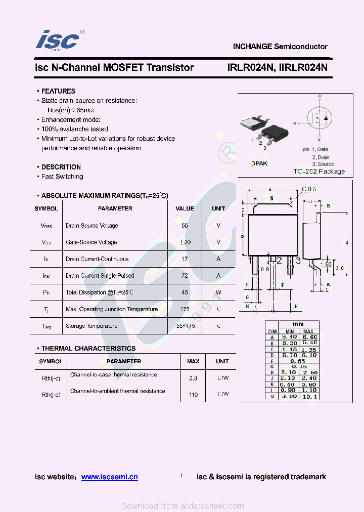 IIRLR024N_8940012.PDF Datasheet