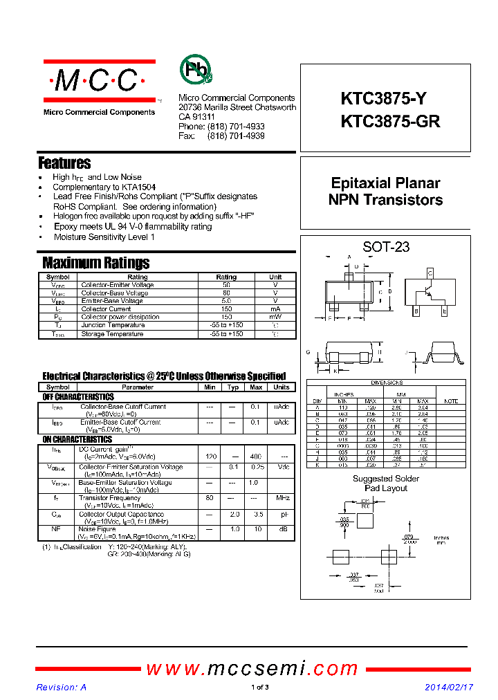 KTC3875-GR_8941578.PDF Datasheet