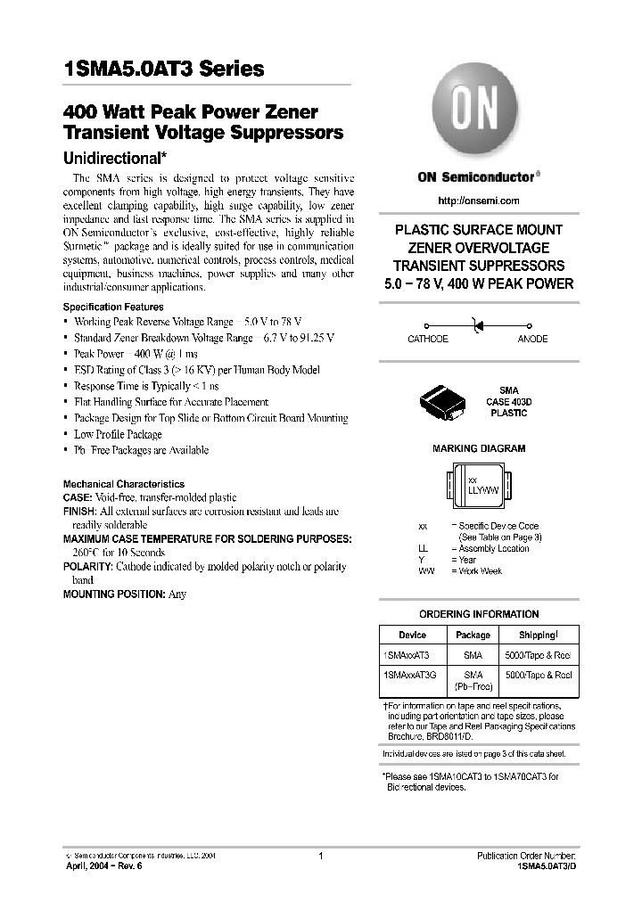 1SMA10AT3_8949804.PDF Datasheet