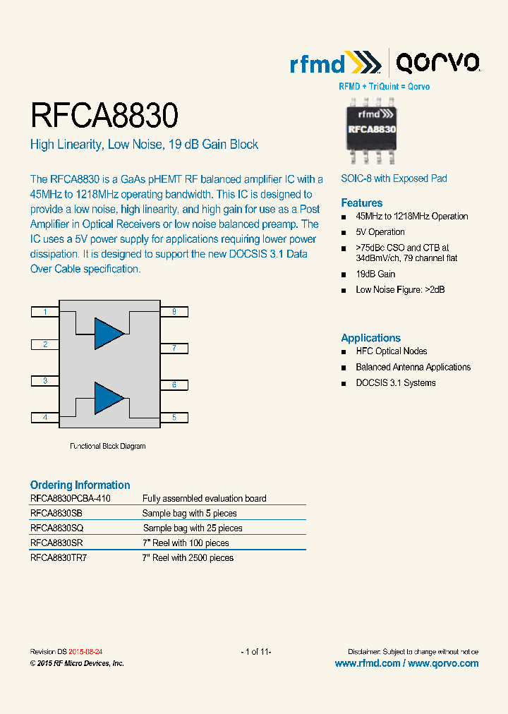 RFCA8830_8949960.PDF Datasheet