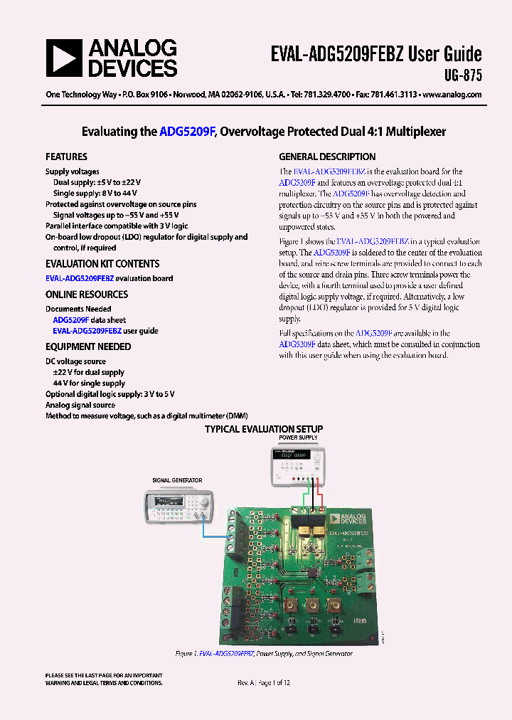 EVAL-ADG5209FEBZ_8951149.PDF Datasheet