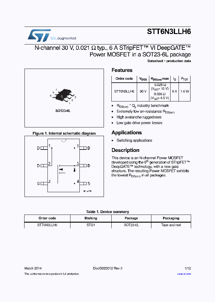 STT6N3LLH6_8951383.PDF Datasheet