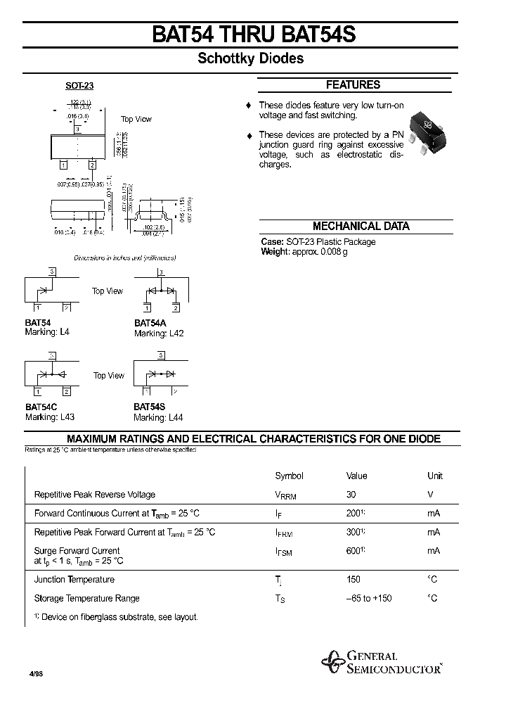 BAT54_8951473.PDF Datasheet