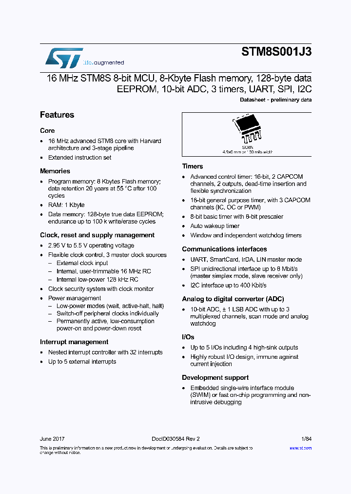 STM8S001J3_8953242.PDF Datasheet