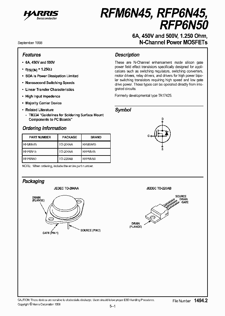 RFP6N50_8954900.PDF Datasheet
