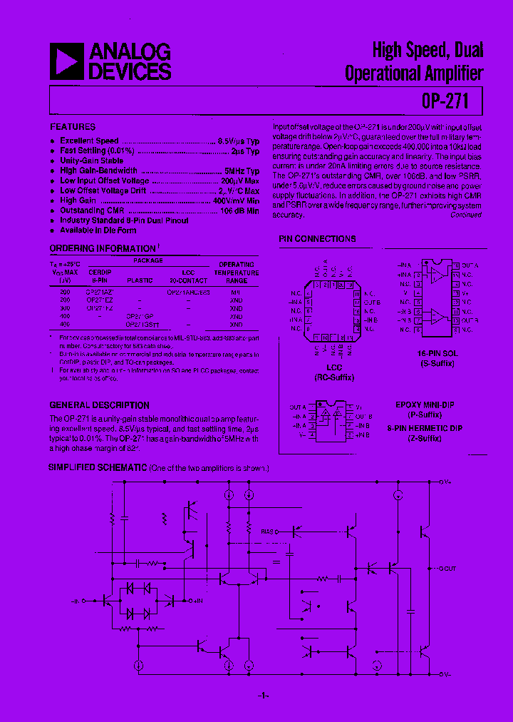 OP271_8954622.PDF Datasheet