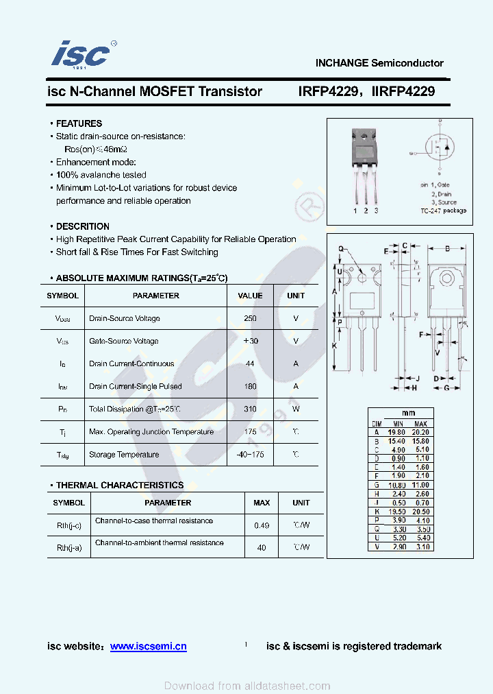 IRFP4229_8957319.PDF Datasheet