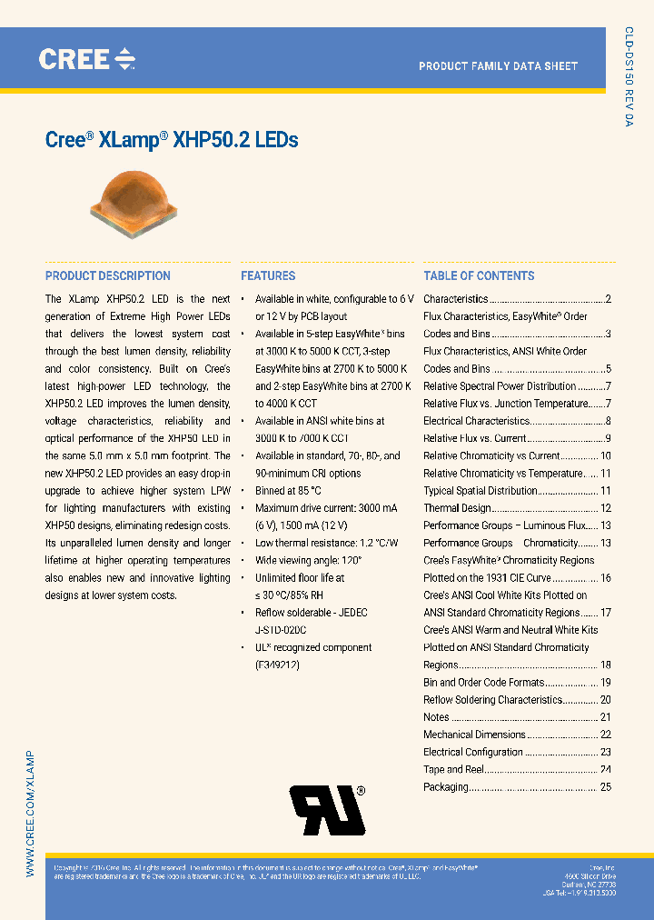 XHP50B-00-0000-0D0UG40DV_8959600.PDF Datasheet