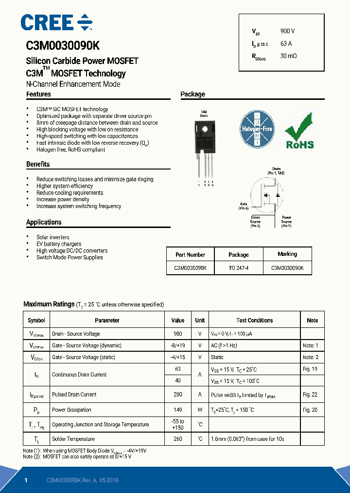 C3M0030090K_8969345.PDF Datasheet