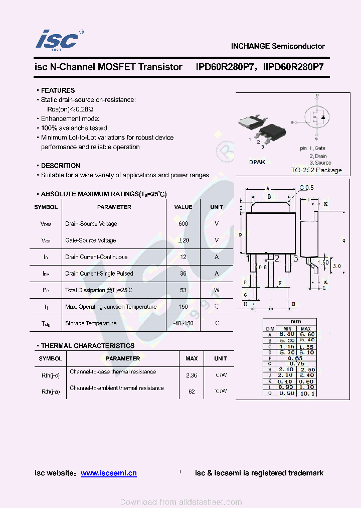 IPD60R280P7_8972574.PDF Datasheet