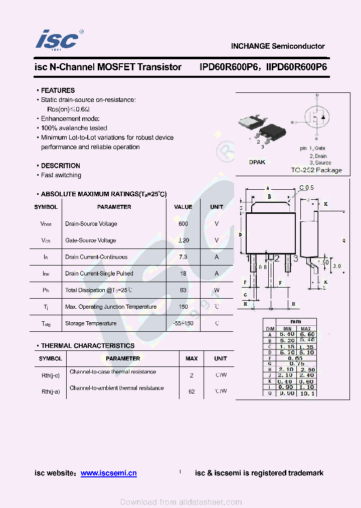 IPD60R600P6_8973721.PDF Datasheet