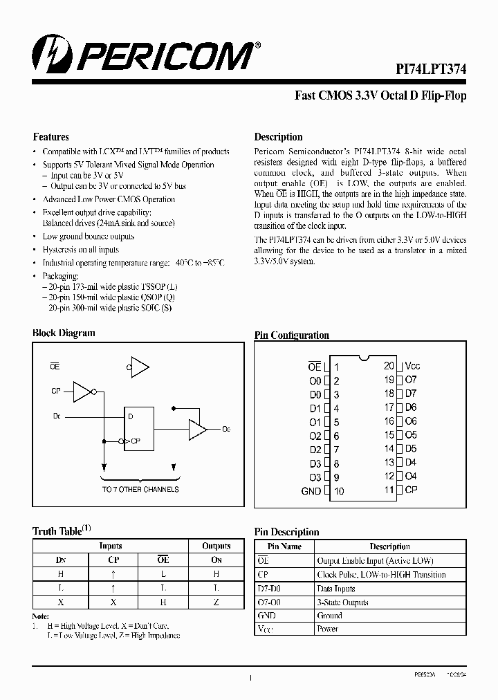 PI74LPT374_8976679.PDF Datasheet