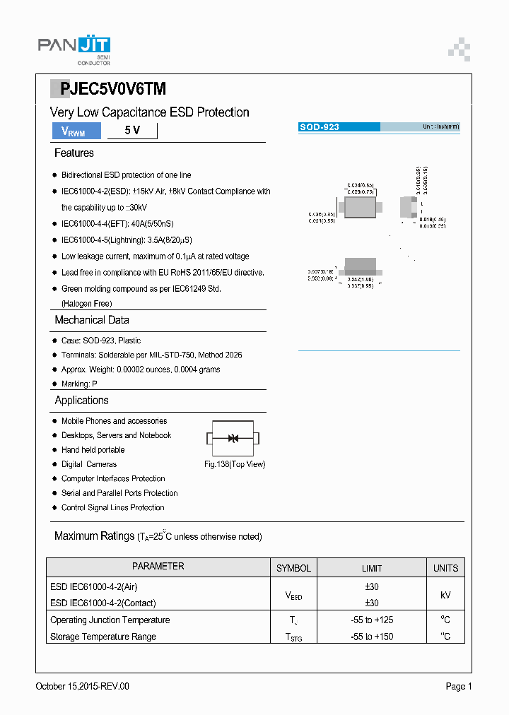 PJEC5V0V6TM_8978984.PDF Datasheet