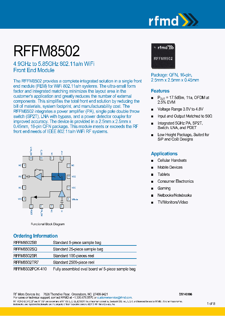 RFFM8502PCK-410_8980773.PDF Datasheet
