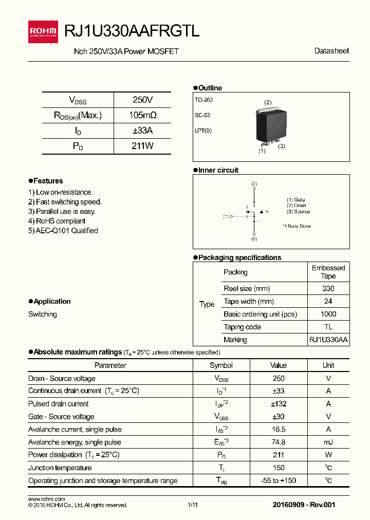 RJ1U330AAFRGTL_8980885.PDF Datasheet