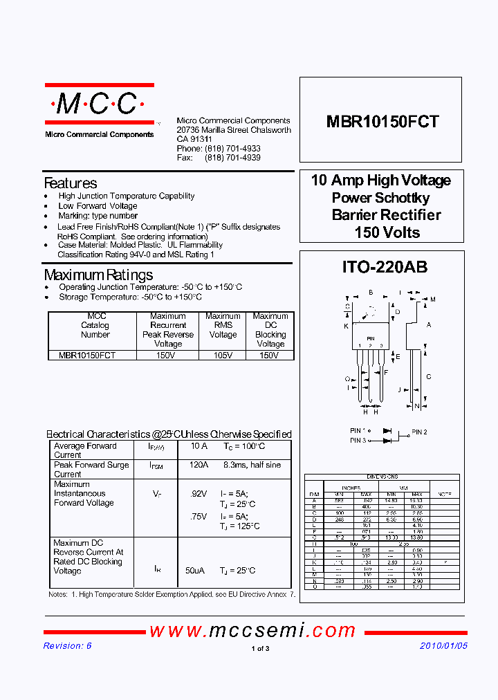 MBR10150FCT_8981028.PDF Datasheet