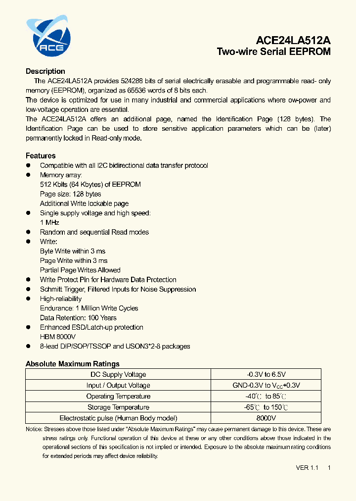ACE24LA512AFMUH_8982215.PDF Datasheet