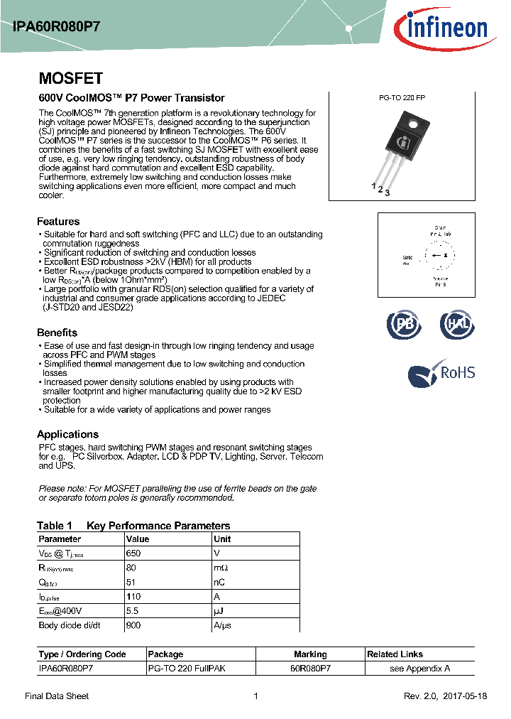 IPA60R080P7_8982457.PDF Datasheet