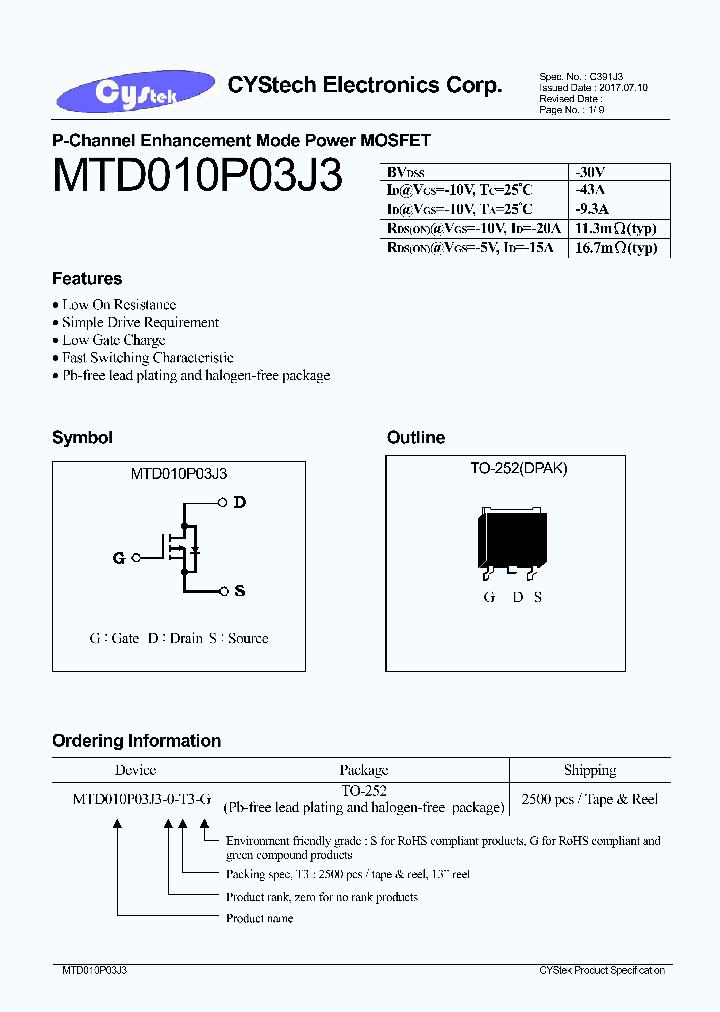 MTD010P03J3_8994530.PDF Datasheet