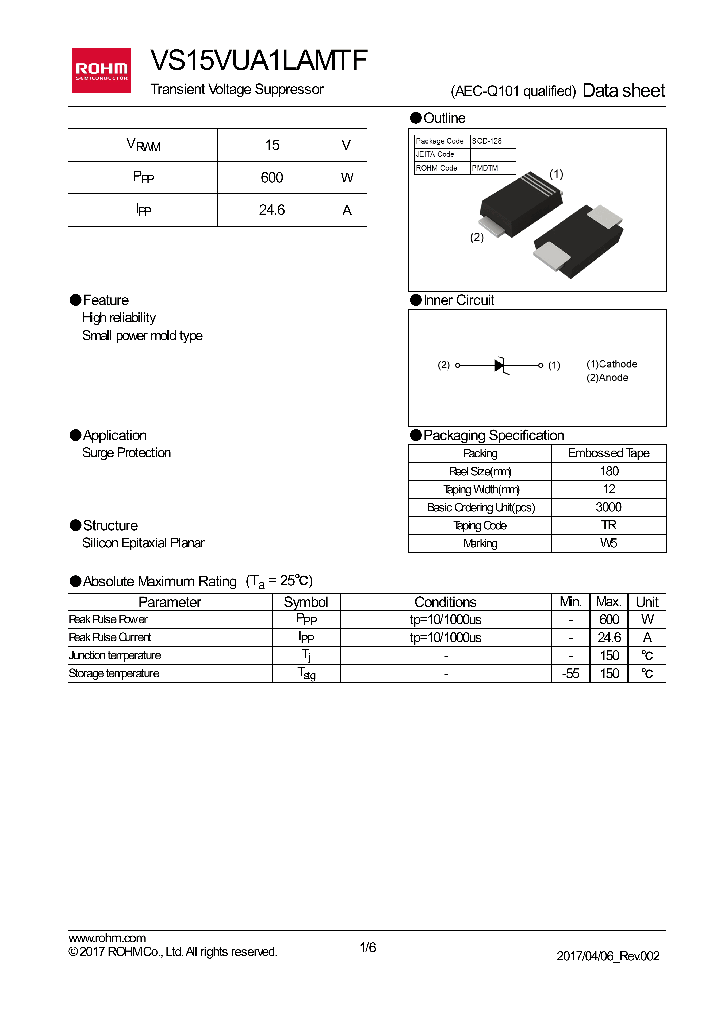 VS15VUA1LAMTF_8996233.PDF Datasheet
