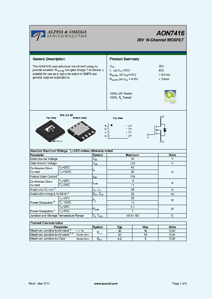 AON7416_8997428.PDF Datasheet