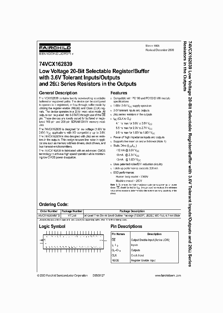 74VCX162839MTD_8997827.PDF Datasheet