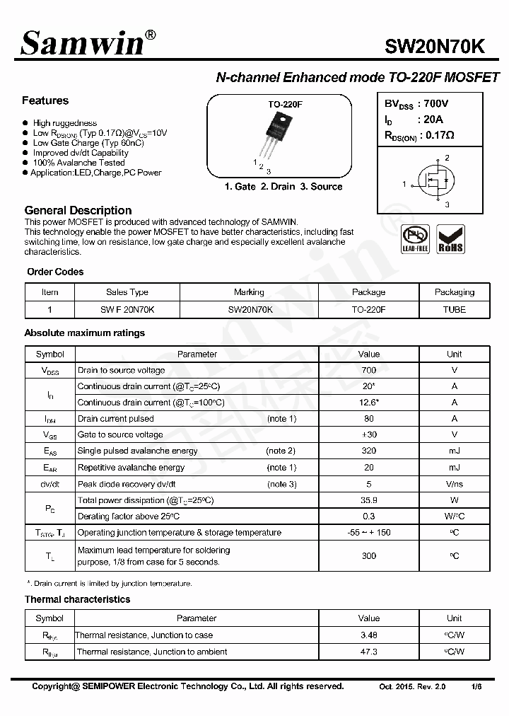 SW20N70K_8998680.PDF Datasheet