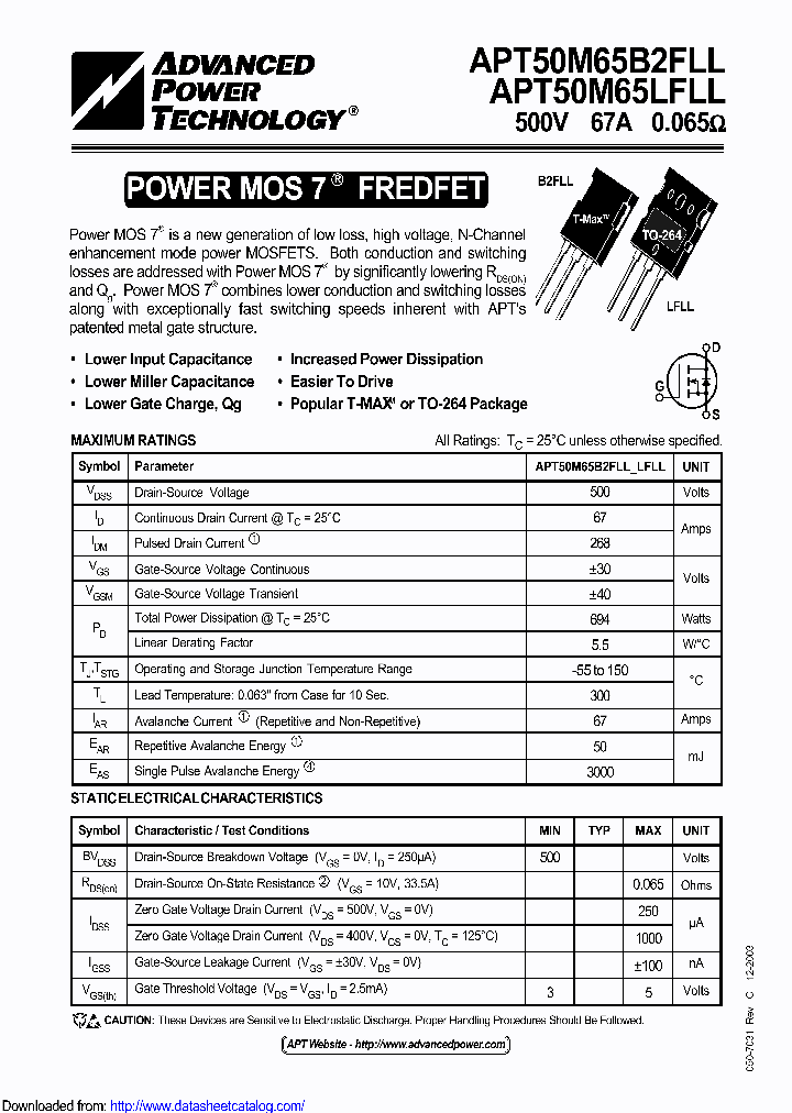 APT50M65LFLLG_9002823.PDF Datasheet