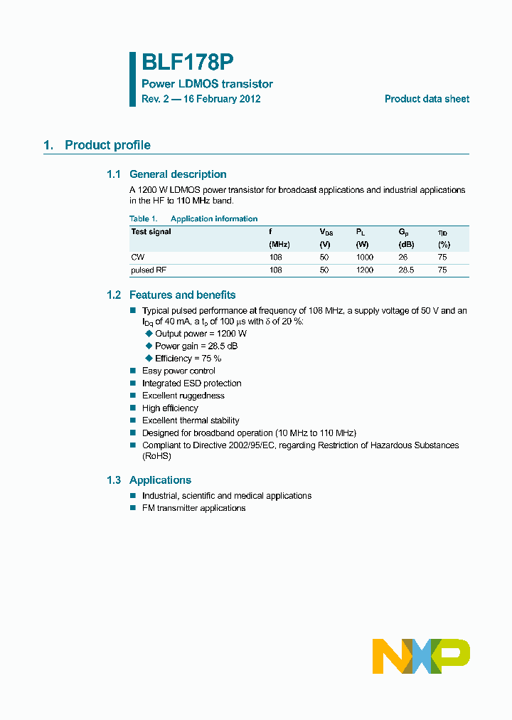 BLF178P-15_9004592.PDF Datasheet