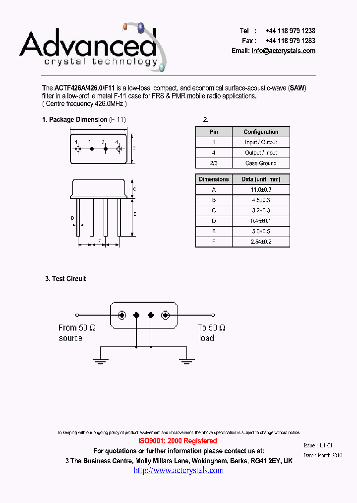 ACTF4264260F11_9005215.PDF Datasheet